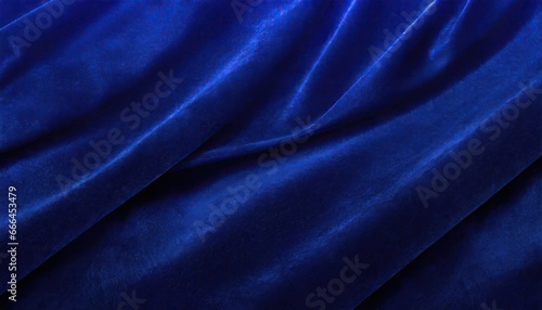 Elegant Velvet Textile in Deep Blue - Luxurious Folds