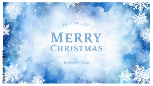 Merry Christmas and Happy New Year greeting card. Vector illustration.