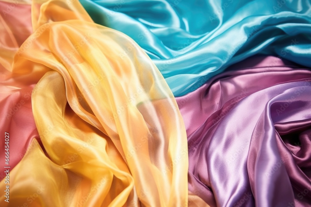 a silky parachute fabric spread out on a table a silky parachute fabric spread out on a table