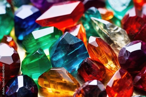 macro shot of ethical gemstones with intense shades
