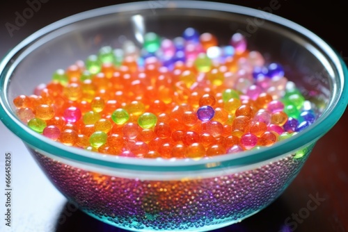 a bowl full of squishy water beads
