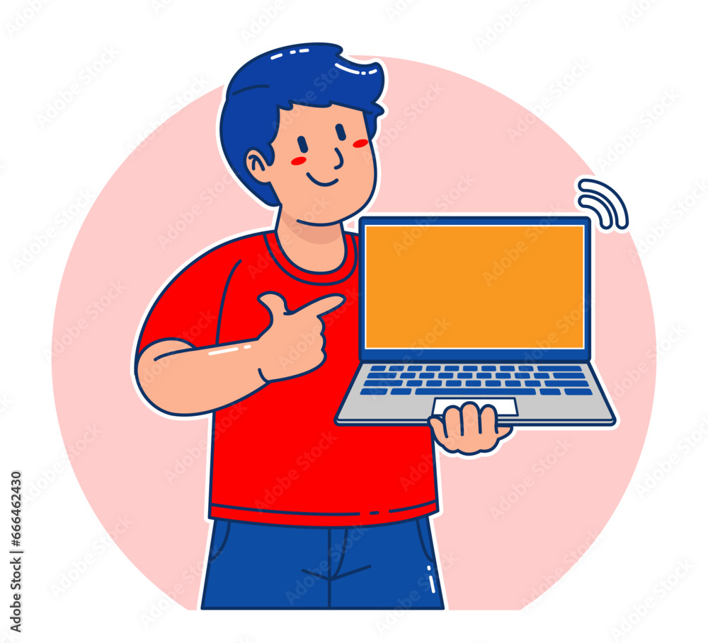 Man carrying a laptop