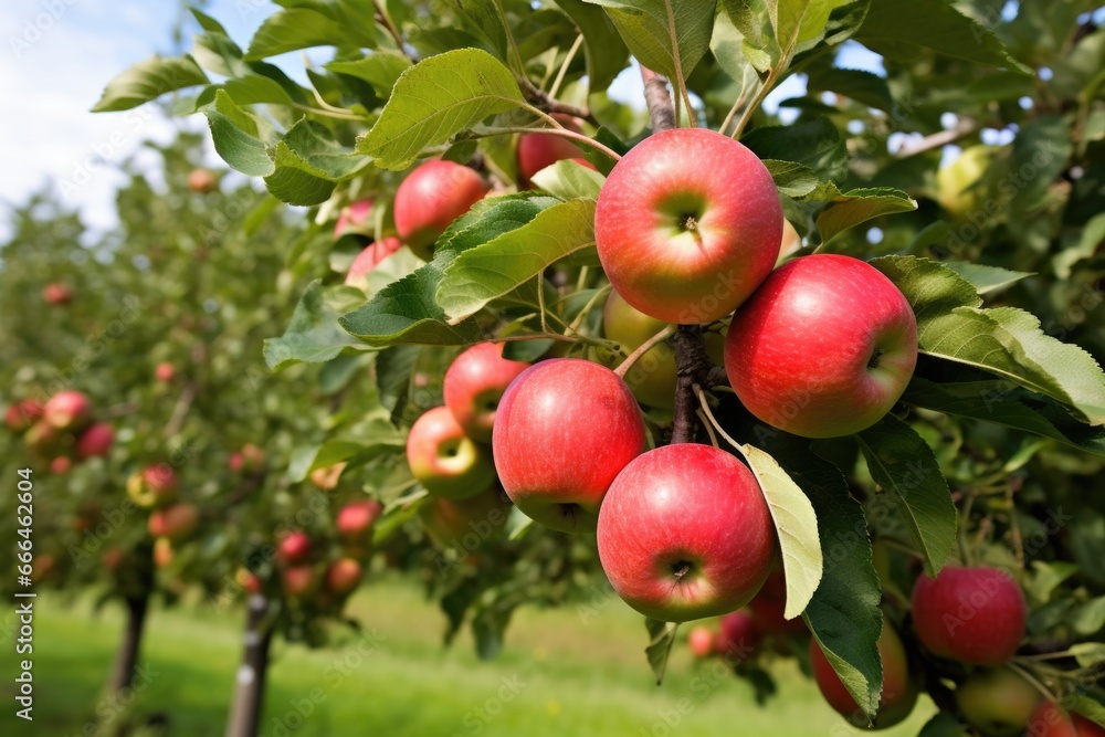 many apples on a tree with one apple that stands out many apples on a tree with one apple that stands out