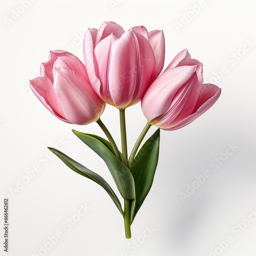 Pink Tulip  Hd   On White Background 