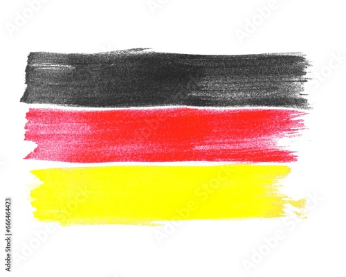 Fahne Deutschland unordentlich gemalt mit einem Pinsel