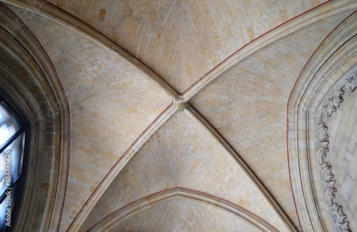 Ceiling inside of the hallways of the Basilica of Saint Servatius in Maastricht, Limburg, Netherlands  photo