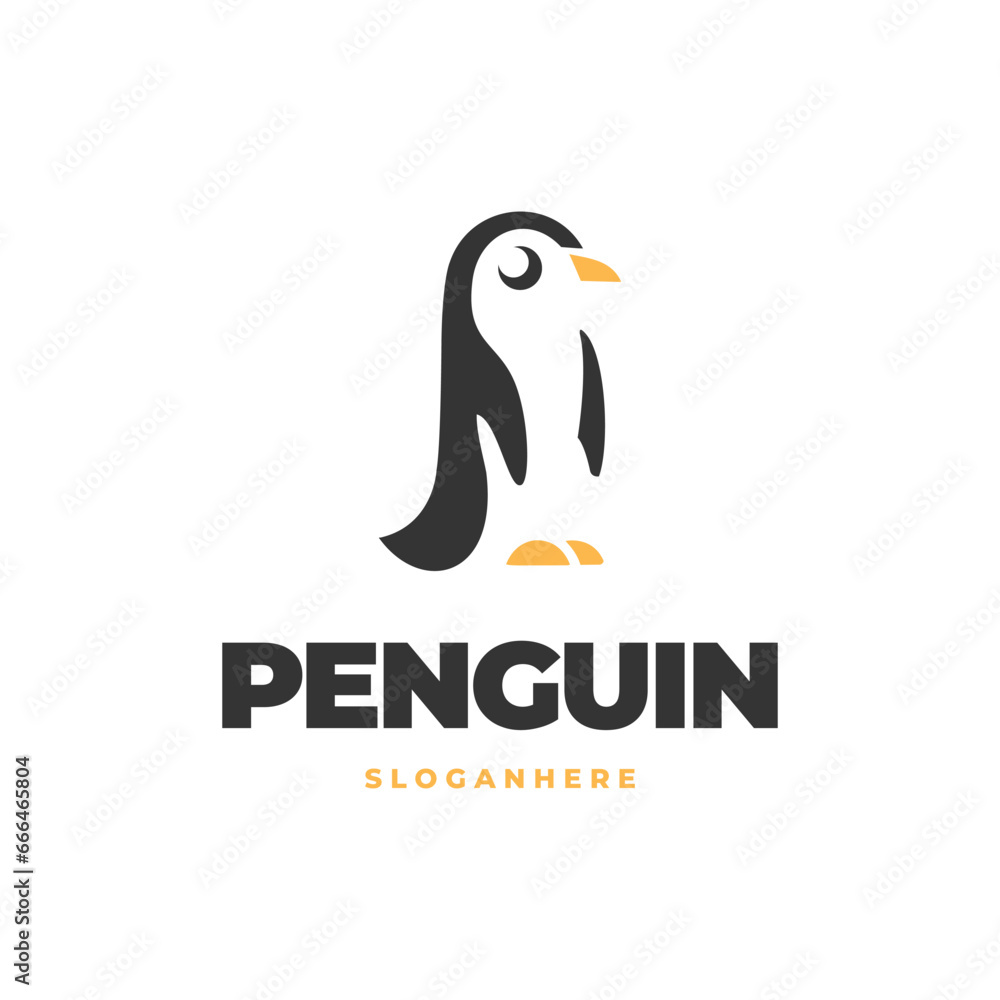 Obraz premium Penguin modern logo vector