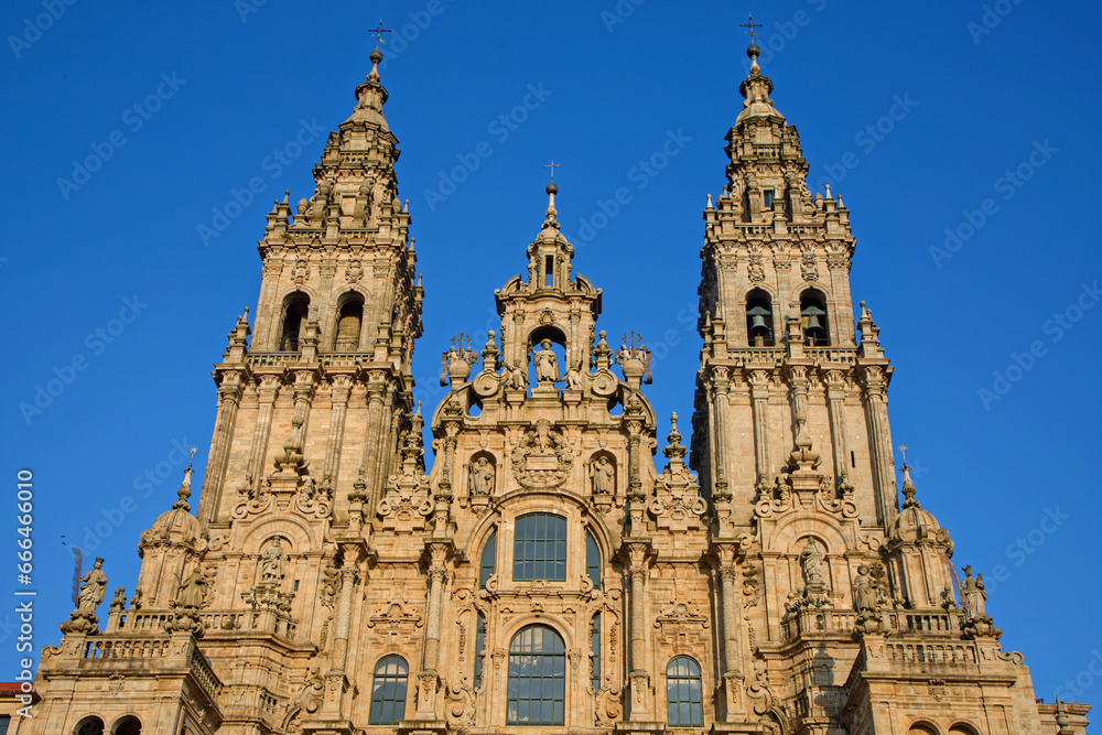Santiago de Compostela Archcathedral Basilica, an integral component of the World Heritage Site, is reputed burial place of Saint James the Great, apostle of Jesus