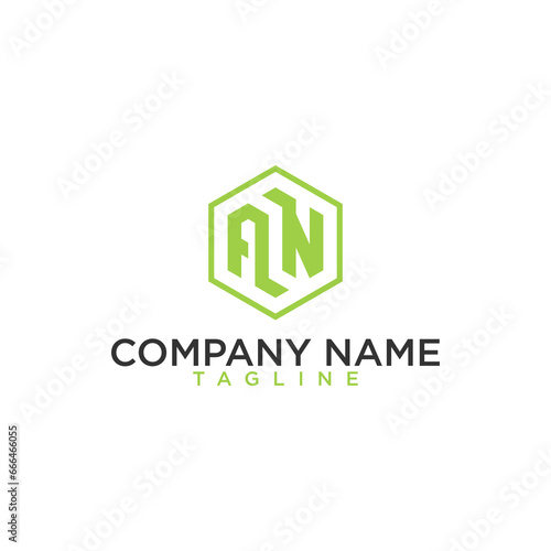 Geometric letter an, logo design. Modern luxury intial logo vector.