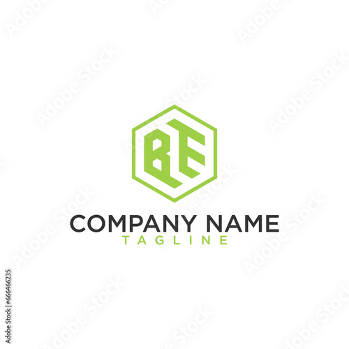 Geometric letter be, logo design. Modern luxury intial logo vector.