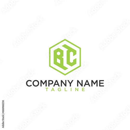 Geometric letter bc, logo design. Modern luxury intial logo vector.