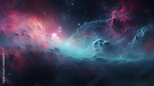 Deep space galaxy nebula abstract background © Michael