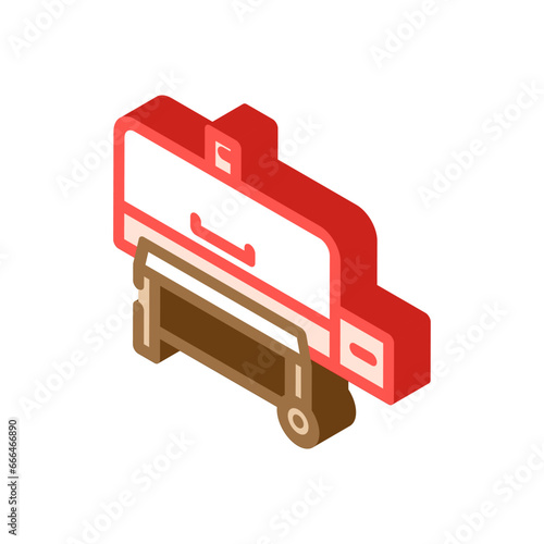 pellets smoker isometric icon vector. pellets smoker sign. isolated symbol illustration