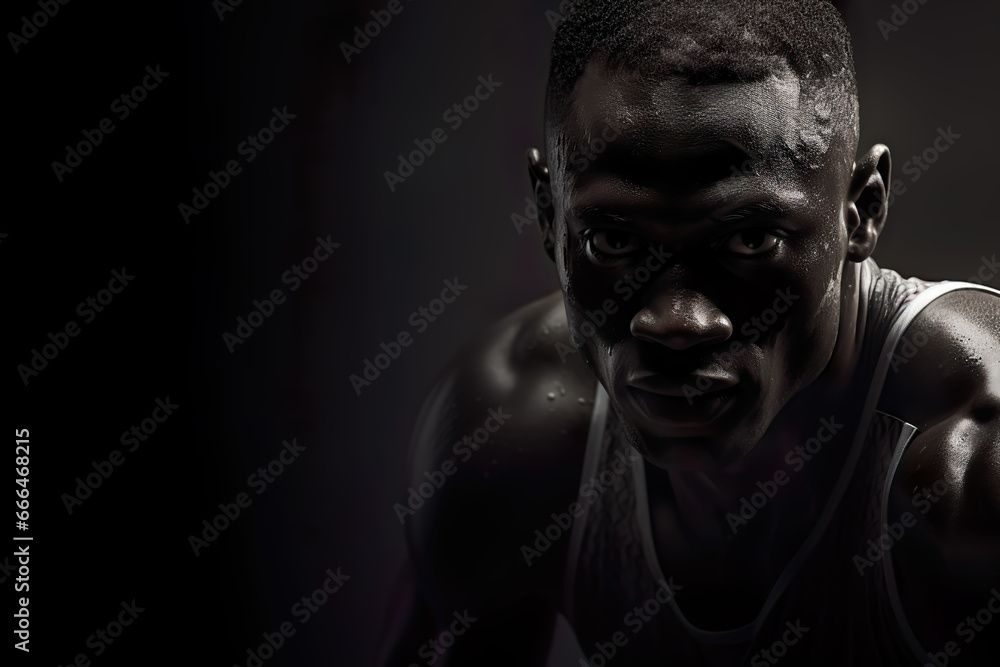 portrait of a man sweating in gym motivational portrait of a man sweating in gym motivational