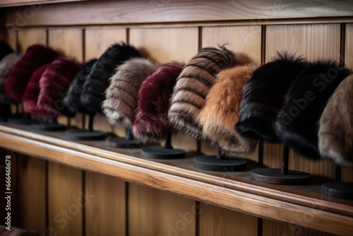orthodox yiddish fur hats in a row