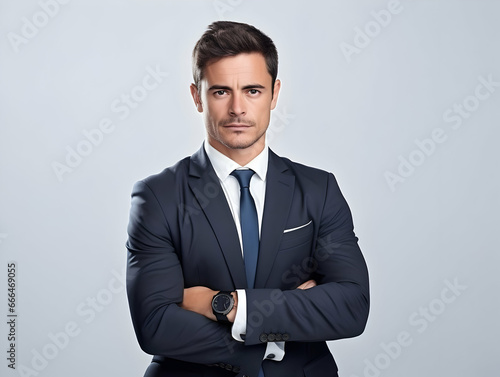 Corporate Business man Portrait, Agency Businessman Portrait photo, Formal Suited Business man, Formal Office worker, Confident Business Person Photo