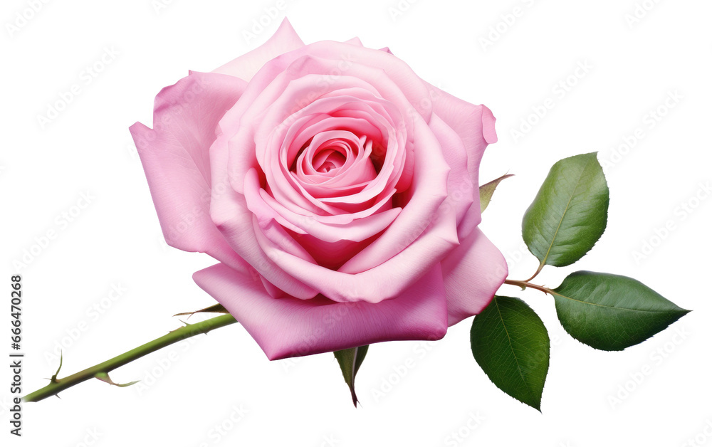 Realistic Pink Rose Portrait on White or PNG Transparent Background. Realistic Pink Rose Portrait on White or PNG Transparent Background.
