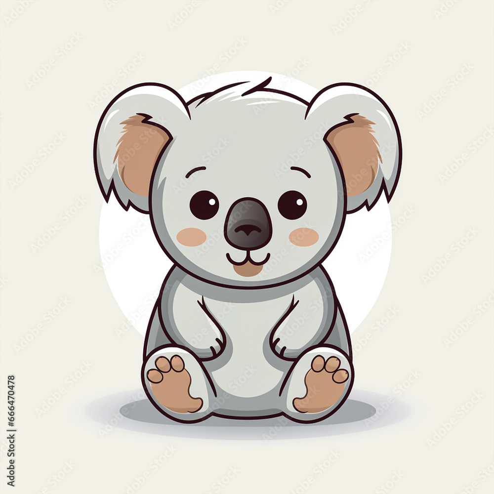 2d cute cartoon kangaroo animal, 2d cartoon with sharp outlines on White Background 2d cute cartoon kangaroo animal, 2d cartoon with sharp outlines on White Background