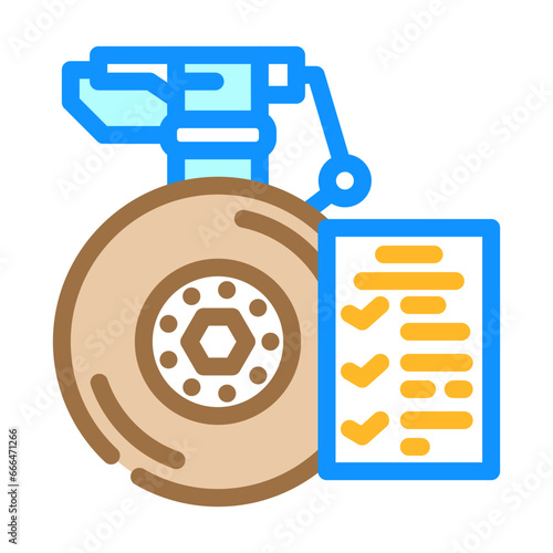landing gear check aircraft color icon vector. landing gear check aircraft sign. isolated symbol illustration
