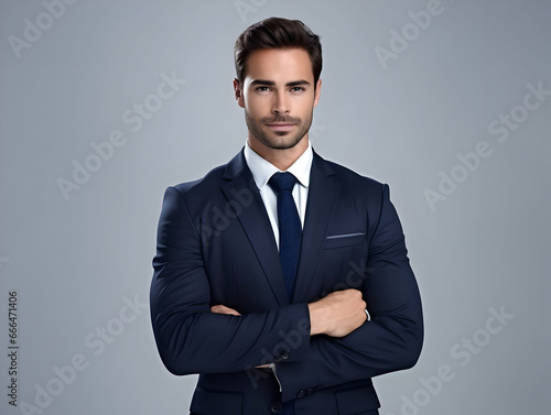 Corporate Business man Portrait  Agency Businessman Portrait photo  Formal Suited Business man  Formal Office worker  Confident Business Person Photo