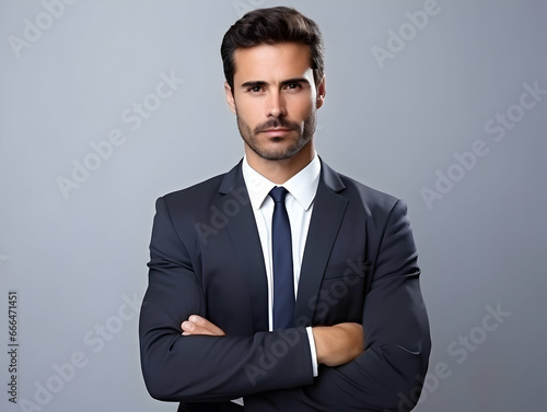 Corporate Business man Portrait, Agency Businessman Portrait photo, Formal Suited Business man, Formal Office worker, Confident Business Person Photo