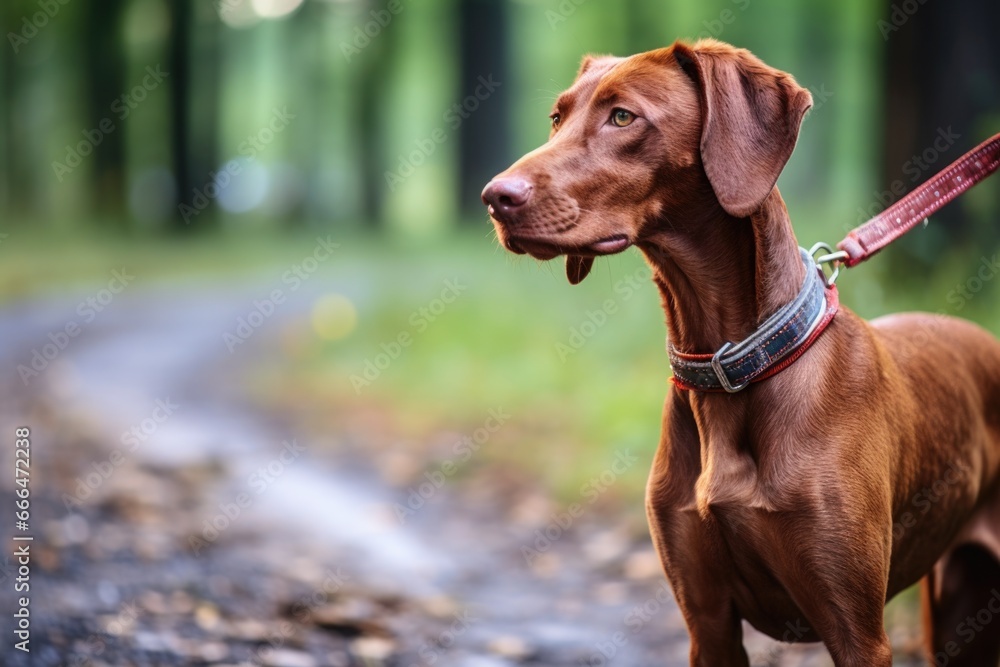 a dog leash with a tick prevention collar