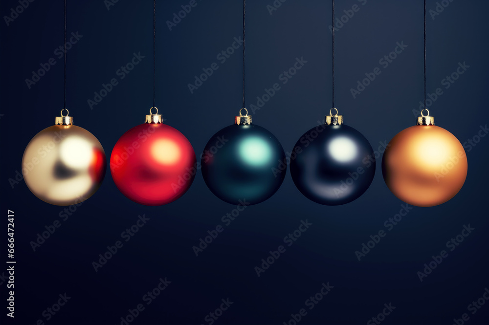 Christmas baubles elegant minimalist design with copy-space Christmas baubles elegant minimalist design with copy-space