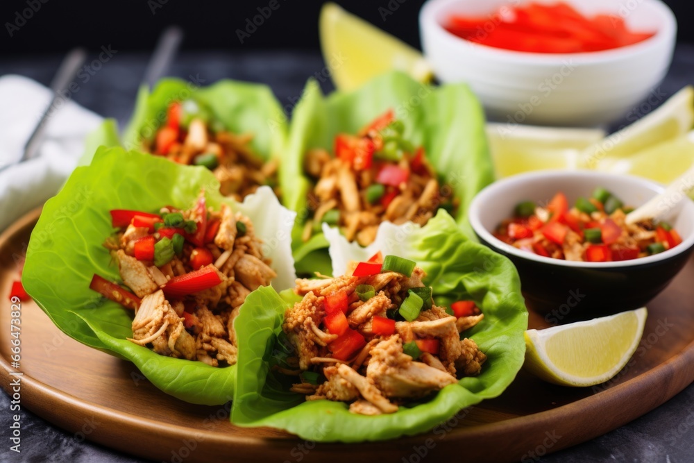 turkey lettuce wraps with cucumber and tomato slices turkey lettuce wraps with cucumber and tomato slices