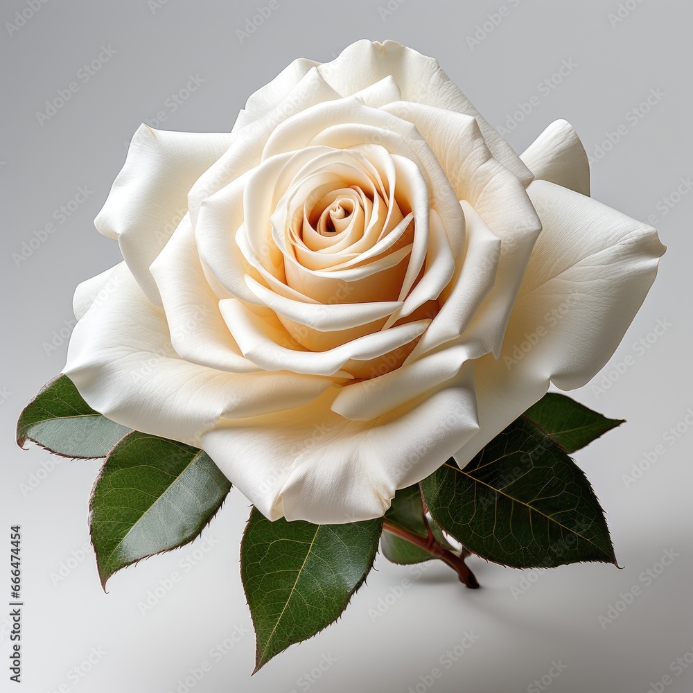 Fototapeta premium White Rose, Hd , On White Background 