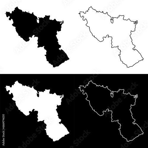 Nord department map, administrative division of Haiti. Vector illustration.