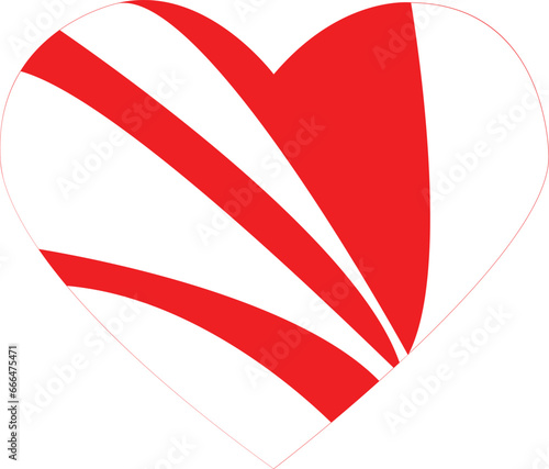 Vector illustration of red heart with bandage