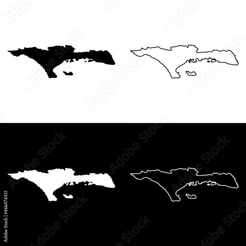 Sud department map, administrative division of Haiti. Vector illustration.