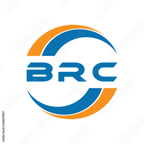 BRC letter logo design on a white background or Monogram logo design for entrepreneur and business.