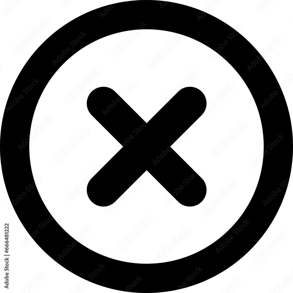 Obraz premium cross mark icon