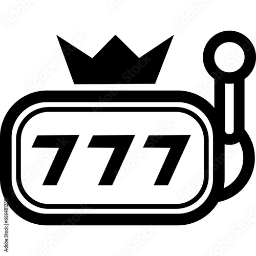 slot machine 777 sign icon