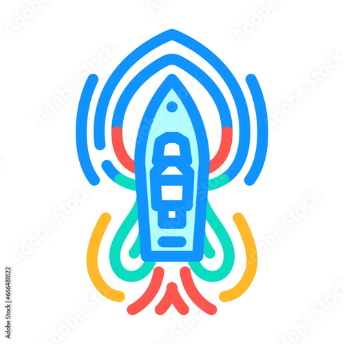 marine hydrodynamics color icon vector. marine hydrodynamics sign. isolated symbol illustration