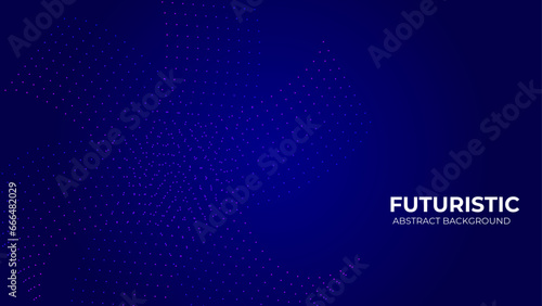 Futuristic abstract background. Glowing dots lines design. Modern shiny geometric lines pattern. Future technology concept. Suit for poster, banner, cover, presentation, we