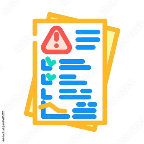 mitigation plan risk color icon vector. mitigation plan risk sign. isolated symbol illustration