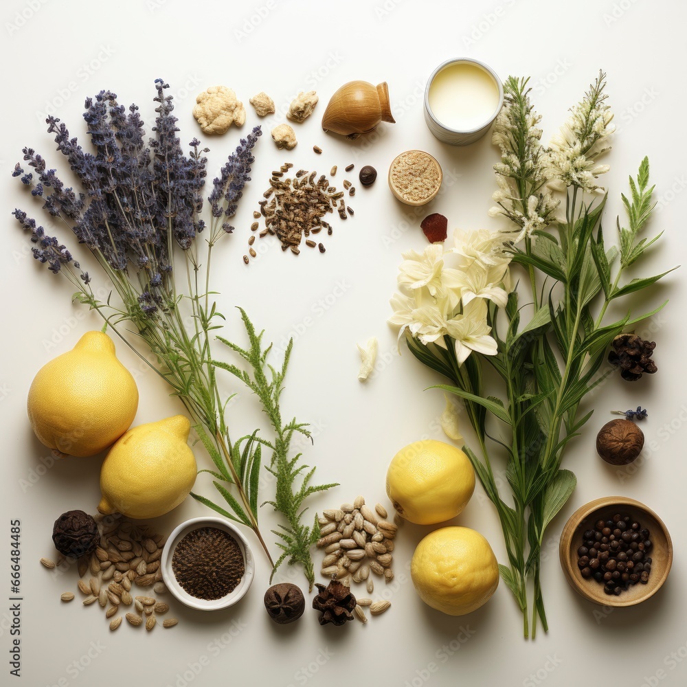 Different Herbs White Wooden , Hd , On White Background Different Herbs White Wooden , Hd , On White Background