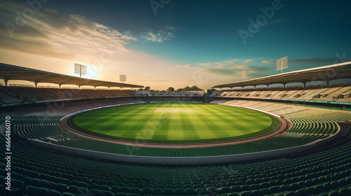 cricket stadium illustration