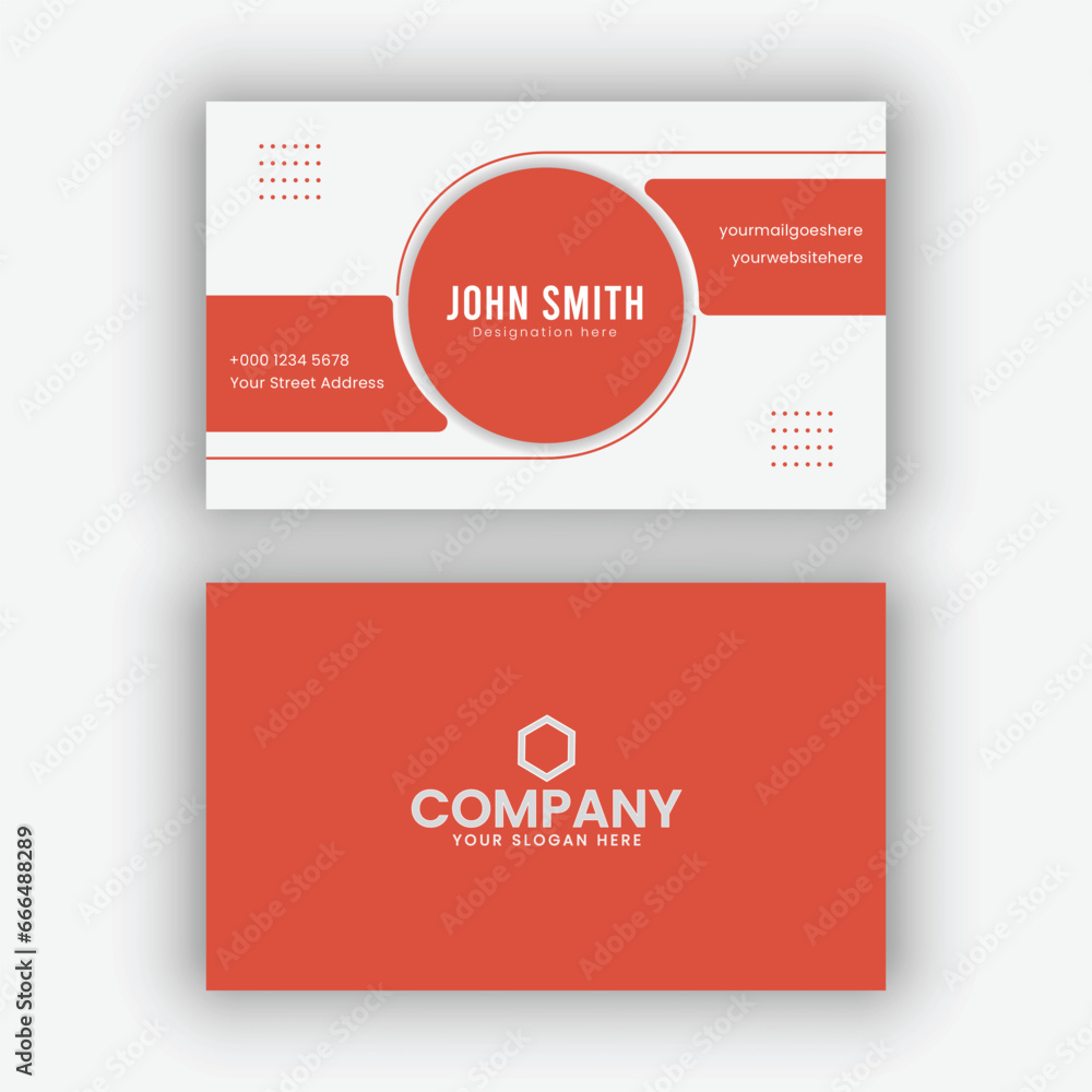 Creative and Clean Business Card Template Design
