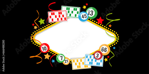 Bingo poster background with place for text	