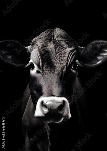 Nature portrait animal farming cattle beef milk agricultural head cow livestock