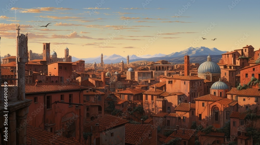 cityscape of Bologna . 
