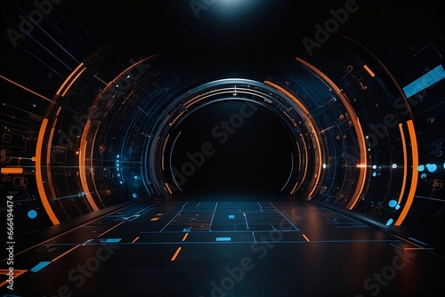 A Mesmerizing Journey Through the Boundless Depths of a Futuristic Tunnel