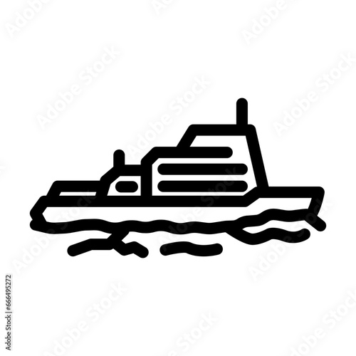 ice breaking ships line icon vector. ice breaking ships sign. isolated contour symbol black illustration