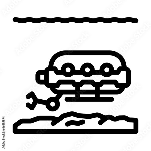 marine research expeditions line icon vector. marine research expeditions sign. isolated contour symbol black illustration