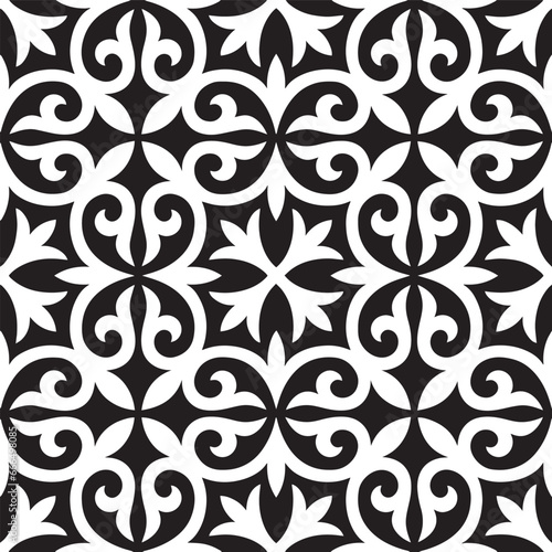 Kazakh ornaments. Seamless traditional carpet patterns of Kazakhs. Background, texture, design life of nomads. Ancient Turkic ornaments. Customs and traditions of Kazakhstan. Decorative art of nomads