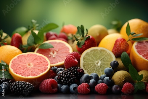 Appetizing fresh background on the theme of healthy fruits