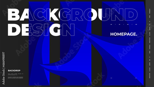 Abstract web page, homepage, landing page concept. Strict and discreet background. Type and polyhedral simple 3D shapes.	